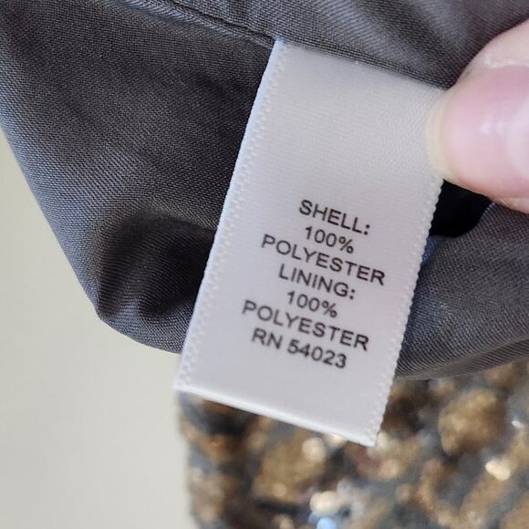 Banana Republic Sequined Sleeveless Sheath Evening Dress Silver Blue Size 6 - Picture 7 of 7